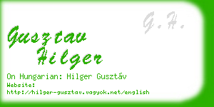 gusztav hilger business card